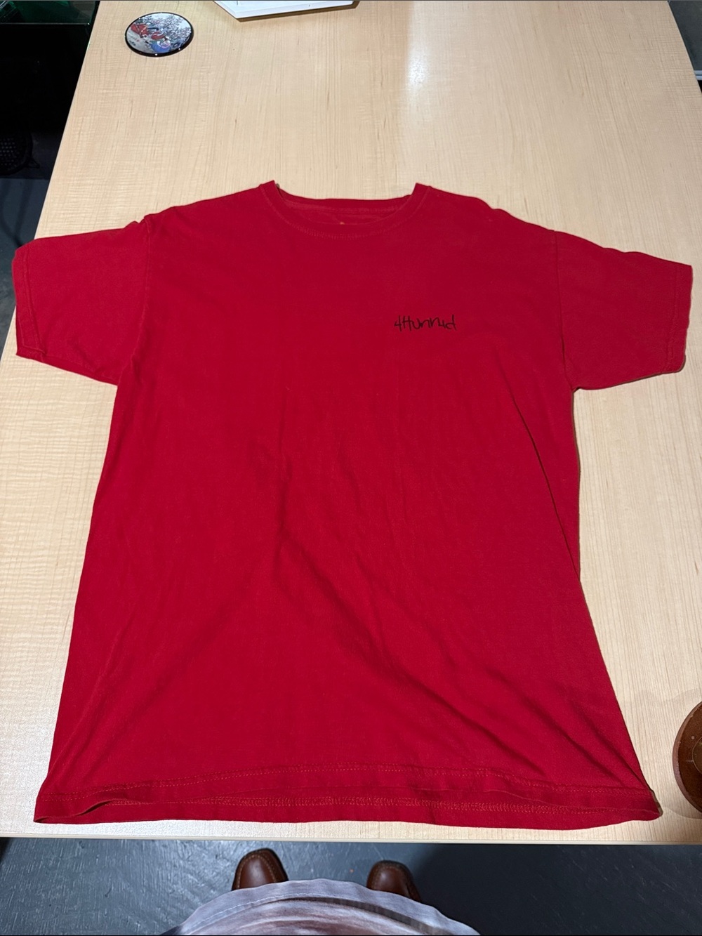 Unbranded Men's Red Crewneck Short Sleeve Tee